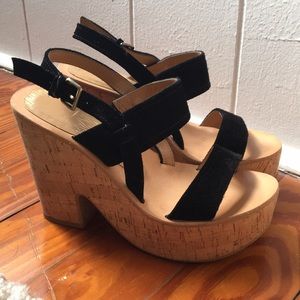 Dolce Vita black suede wedge size 5.5
